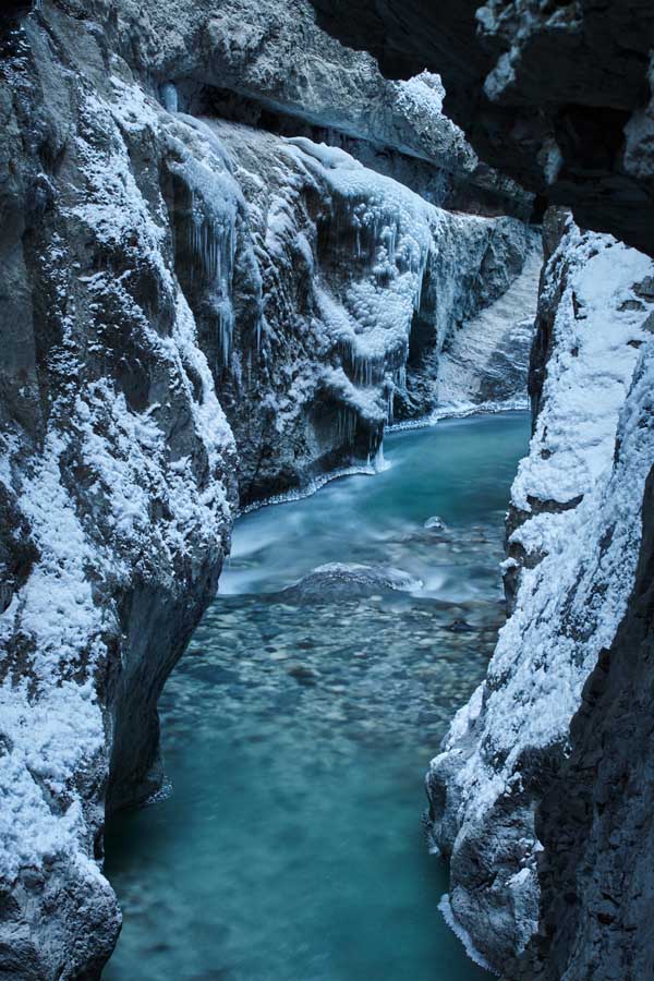 Eis und Schnee in der Partnachklamm