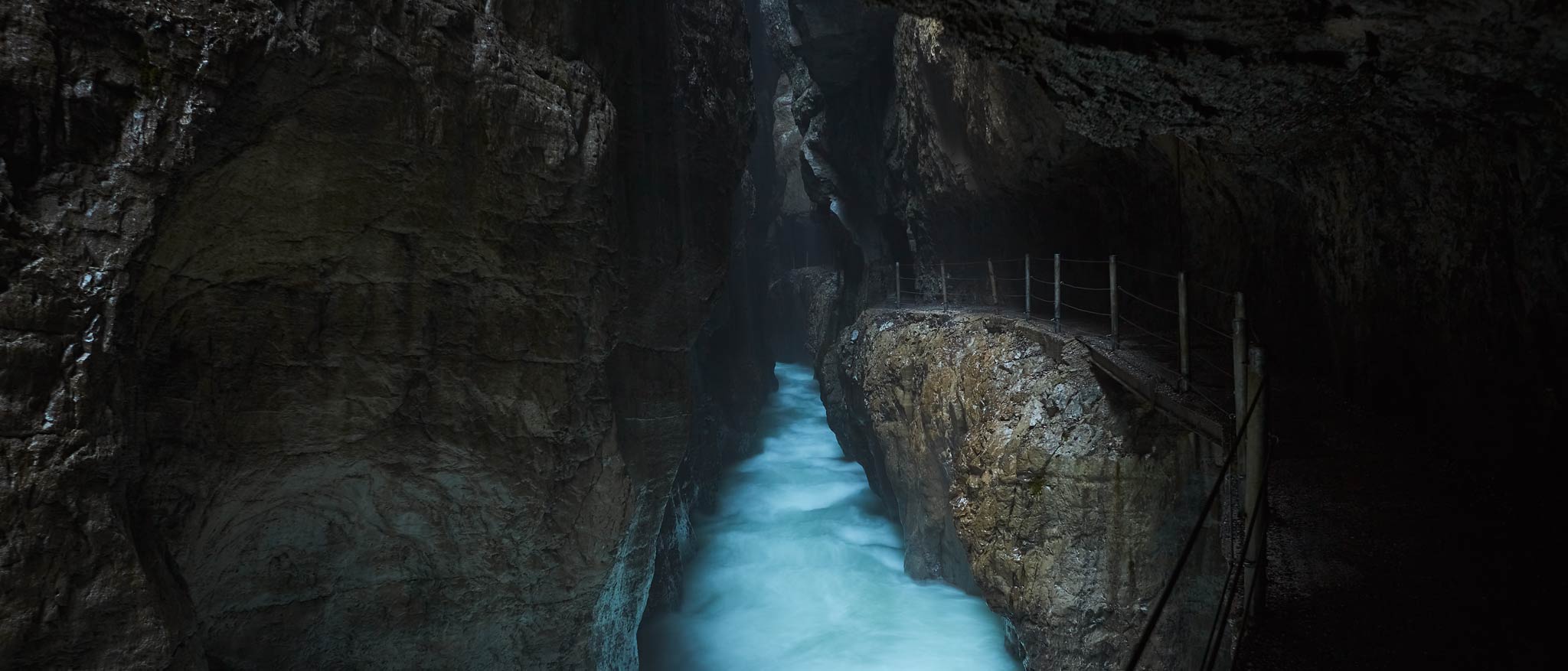 Blick durch den hinteren Teil der Partnachklamm
